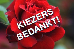 Kiezers bedankt!